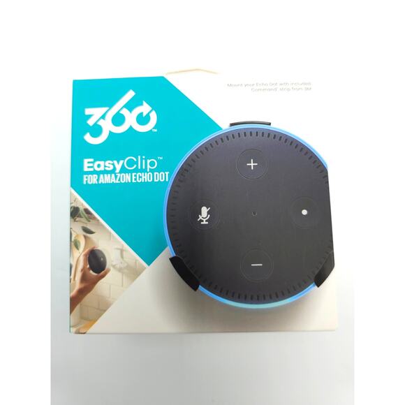 2 EasyClip 360 For Amazon Echo Dot Mounts Set Of 2 Black 2nd Gen 360572 - Picture 3 of 8
